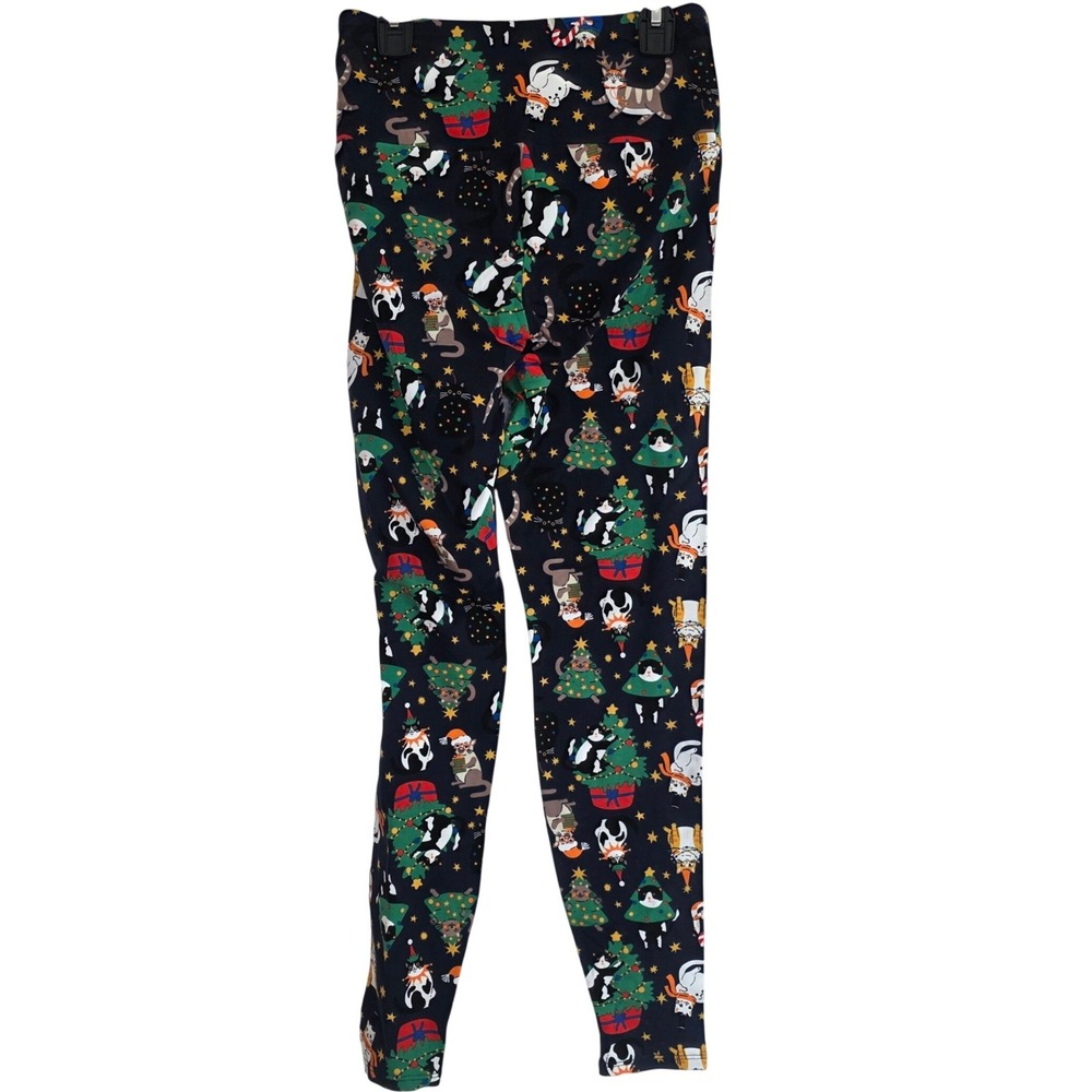 NOBO Toddler Girls Christmas Cats Trees Pajama Leggings Size XS 0-2